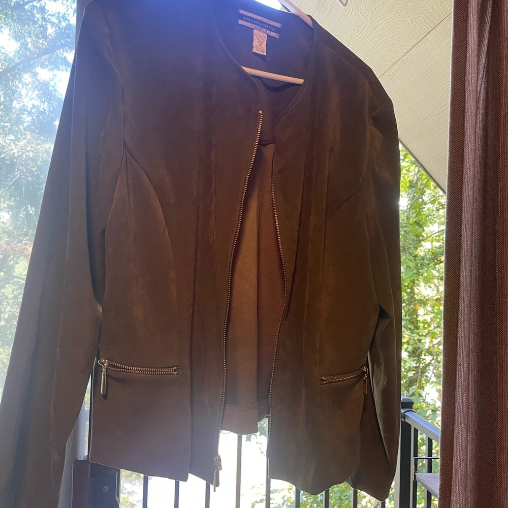 Amanda Smith Olive Green Suit Jacket & Skirt